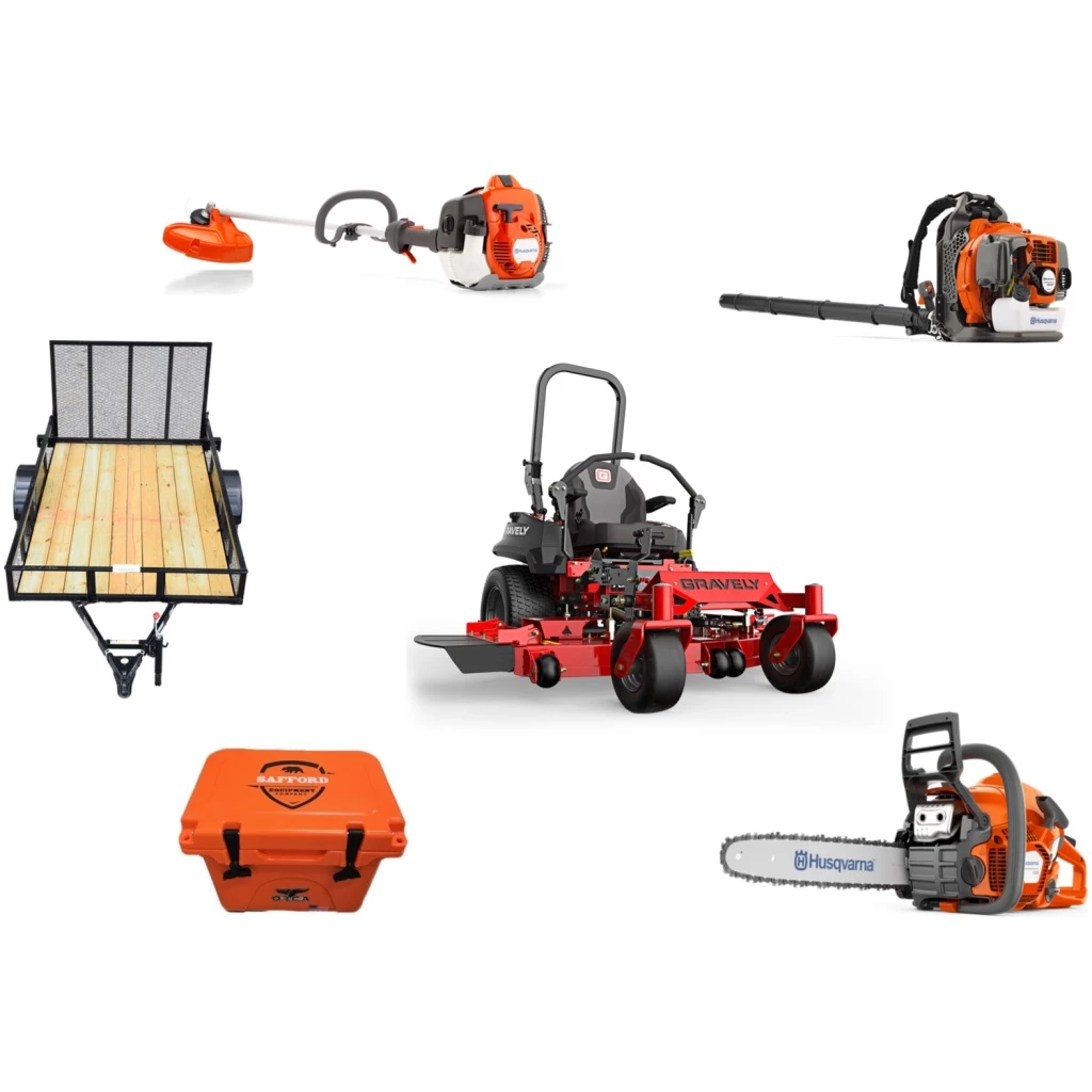 Caliber Trailer Mfg. GH624 Gravely Mower Bundle - Pro Turn 160 Zero Turn 350BT Blower 525L Trimmer 1 Caliber Trailer Mfg. GH624 Gravely Mower Bundle - Pro Turn 160 Zero Turn 350BT Blower 525L Trimmer