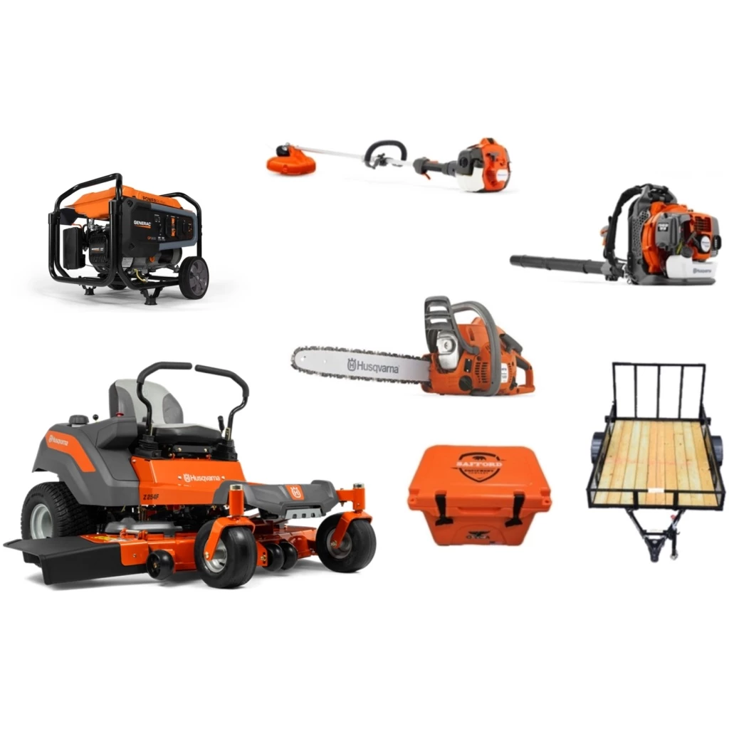 Caliber Trailer Mfg. GP3 Husqvarna Mower Bundle - Z254F Zero Turn 525LK Trimmer 7677 Generator 1 Caliber Trailer Mfg. GP3 Husqvarna Mower Bundle - Z254F Zero Turn 525LK Trimmer 7677 Generator