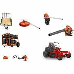 Caliber Trailer Mfg. GP4 Gravely Mower Bundle - ZT X 52 Zero Turn 525LK Trimmer 7680 Generator