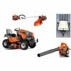 Caliber Trailer Mfg. HH200 Fab 48 Bundle - Husqvarna TS 248XD Lawn Tractor Mower Bundle