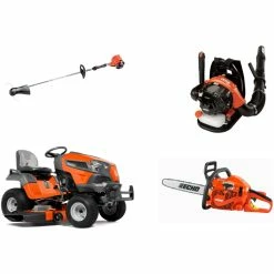 Echo HH208 Husqvarna Mower Bundle - TS 248XD Lawn Tractor PB-265LN Blower SRM-225 Trimmer