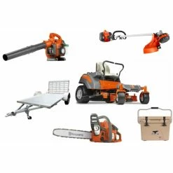 HH4134 Husqvarna Mower Bundle - Z242F Zero Turn Mower 125B Blower MU80X10AR Trailer