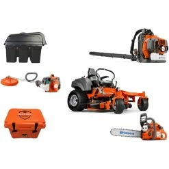 HH4180 Husqvarna Mower Bundle - MZ48 Zero Turn 350BT Blower 128LD Trimmer