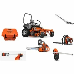 Caliber Trailer Mfg. HH4183 Husqvarna Mower Bundle - MZ 54 Zero Turn 150BT Blower 330LK Trimmer