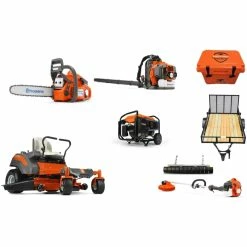 Caliber Trailer Mfg. HH4230 Husqvarna Mower Bundle - Z248F Zero Turn 350BT Blower 7677 Generator