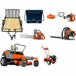 Caliber Trailer Mfg. HH4242 Husqvarna Mower Bundle - Z242F Zero Turn 150BT Blower TW17116DMN Tiller