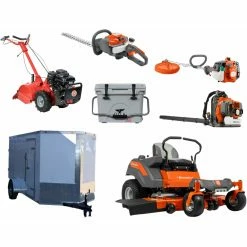 DR Power Equipment HH4253 Husqvarna Mower Bundle - Z254F Zero Turn 350BT Blower TW19118BMN Tiller