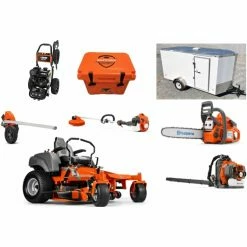 Cynergy Cargo LLC HH439 Husqvarna Mower Bundle - MZ 54 Zero Turn 350BT Blower 6X12 Enclosed Trailer