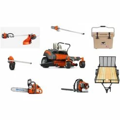 Caliber Trailer Mfg. HH449 Husqvarna Mower Bundle - Z248F Zero Turn 150BT Blower 330LK Trimmer