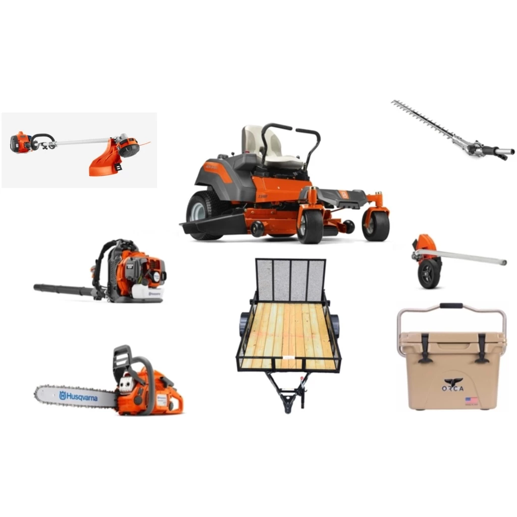 Caliber Trailer Mfg. HH450 Husqvarna Mower Bundle - Z248F Zero Turn 150BT Blower 330LK Trimmer 1 Caliber Trailer Mfg. HH450 Husqvarna Mower Bundle - Z248F Zero Turn 150BT Blower 330LK Trimmer
