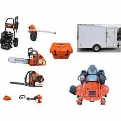 Briggs & Stratton HH466 Husqvarna Mower Bundle - MZ 61 Zero Turn 150BT Blower 7x12 Enclosed Trailer