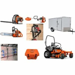 Cynergy Cargo LLC HH471 Husqvarna Mower Bundle - MZ 61 Zero Turn 350BT Blower 7x12 Enclosed Trailer