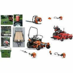 Caliber Trailer Mfg. HH503 Pro Scaper Husqvarna Z454 Zero Turn Mower Bundle