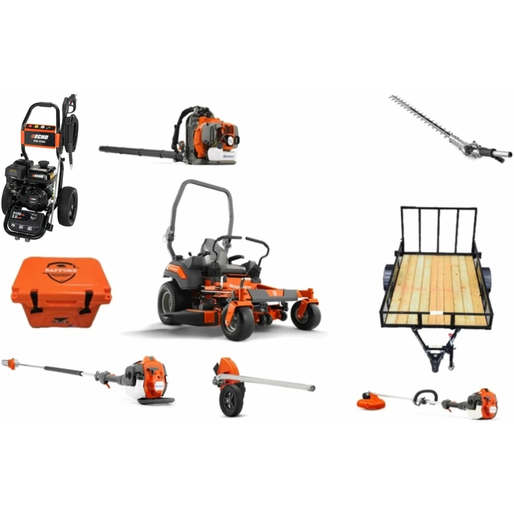 Caliber Trailer Mfg. HH544 Husqvarna Mower Bundle - Z454 Zero Turn 350BT Blower 525LK Trimmer 1 Caliber Trailer Mfg. HH544 Husqvarna Mower Bundle - Z454 Zero Turn 350BT Blower 525LK Trimmer