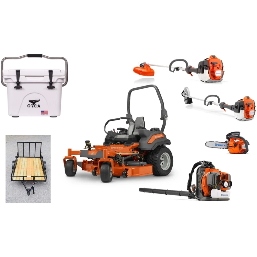 Caliber Trailer Mfg. HH610 Husqvarna Mower Bundle - Z560L Zero Turn 350BT Blower 525L Trimmer 1 Caliber Trailer Mfg. HH610 Husqvarna Mower Bundle - Z560L Zero Turn 350BT Blower 525L Trimmer