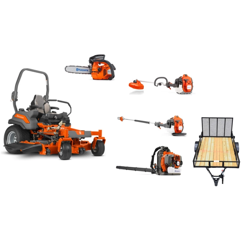 Caliber Trailer Mfg. HH614 Husqvarna Mower Bundle - Z560L Zero Turn 350BT Blower 525L Trimmer 1 Caliber Trailer Mfg. HH614 Husqvarna Mower Bundle - Z560L Zero Turn 350BT Blower 525L Trimmer