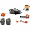 HH801 Husqvarna Mower Bundle - 430X Automower 520iLX Trimmer 436LiB Blower