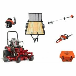 Caliber Trailer Mfg. TE557 Toro Mower Bundle - Titan HD 2000 Zero Turn PB-580T Blower SRM-225 Trimmer