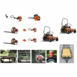 Caliber Trailer Mfg. HH500 Mucho Mowin Bundle Husqvarna Z454 Zero Turn Mower Bundle