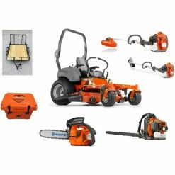 Caliber Trailer Mfg. HH505 Husqvarna Mower Bundle - Z454 Zero Turn Mower 350BT Backpack Blower