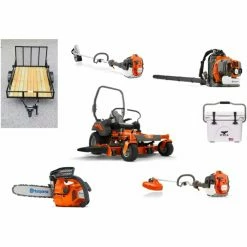 Caliber Trailer Mfg. HH508 Husqvarna Mower Bundle - Z460 Zero Turn 350BT Blower 525L Trimmer